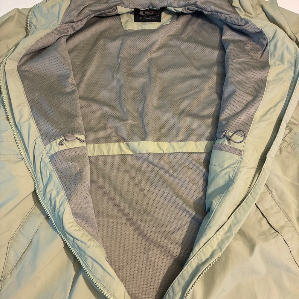 Carhartt Rain Defender Relaxed Fit Jacket Sage Green Hooded Nylon W L 12-14 - Picture 4 of 8